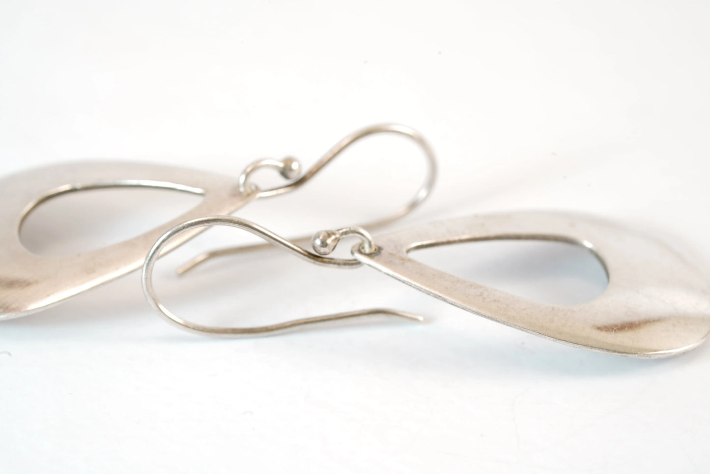 Boucles d'oreilles plates en Argent forme ovale anneau large Ma boutique
