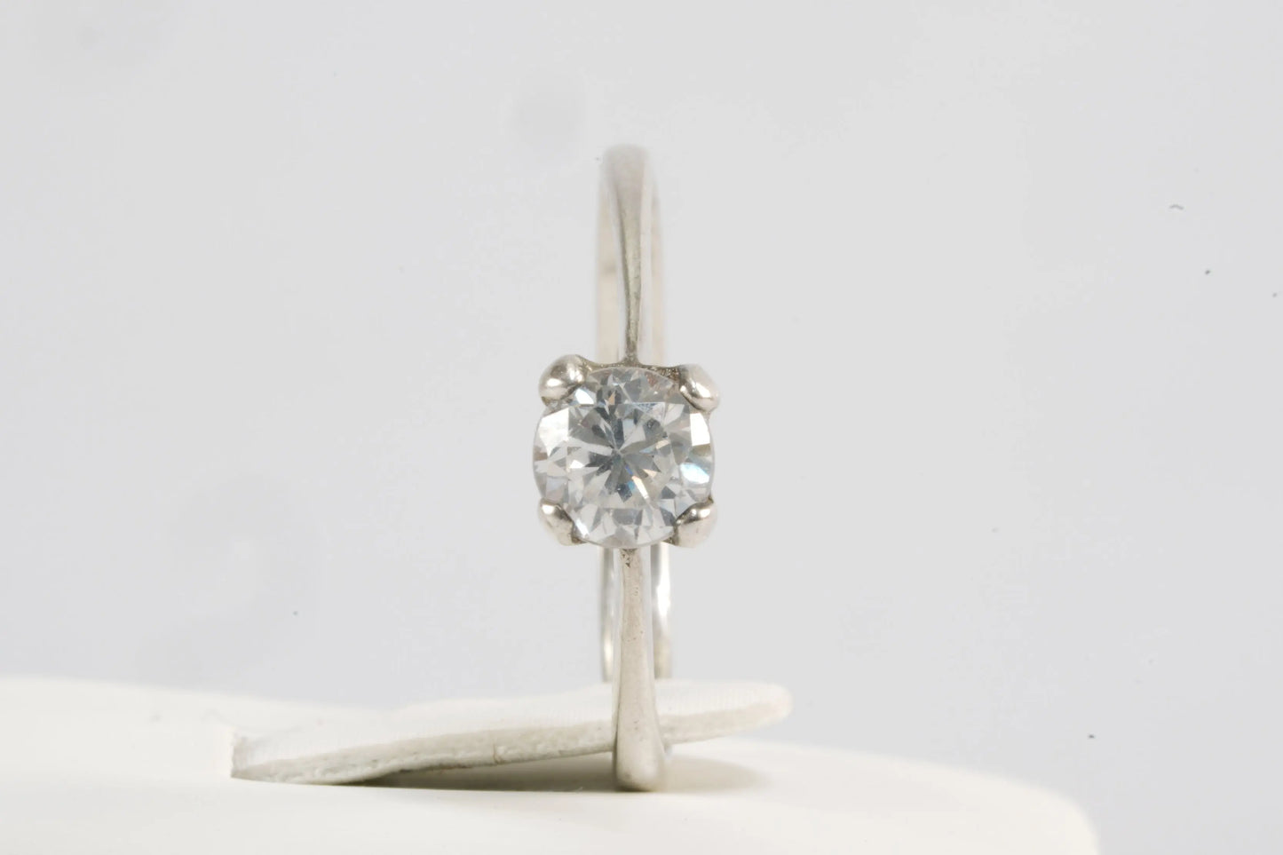 Solitaire en Argent avec pierre de Zirconium Ma boutique