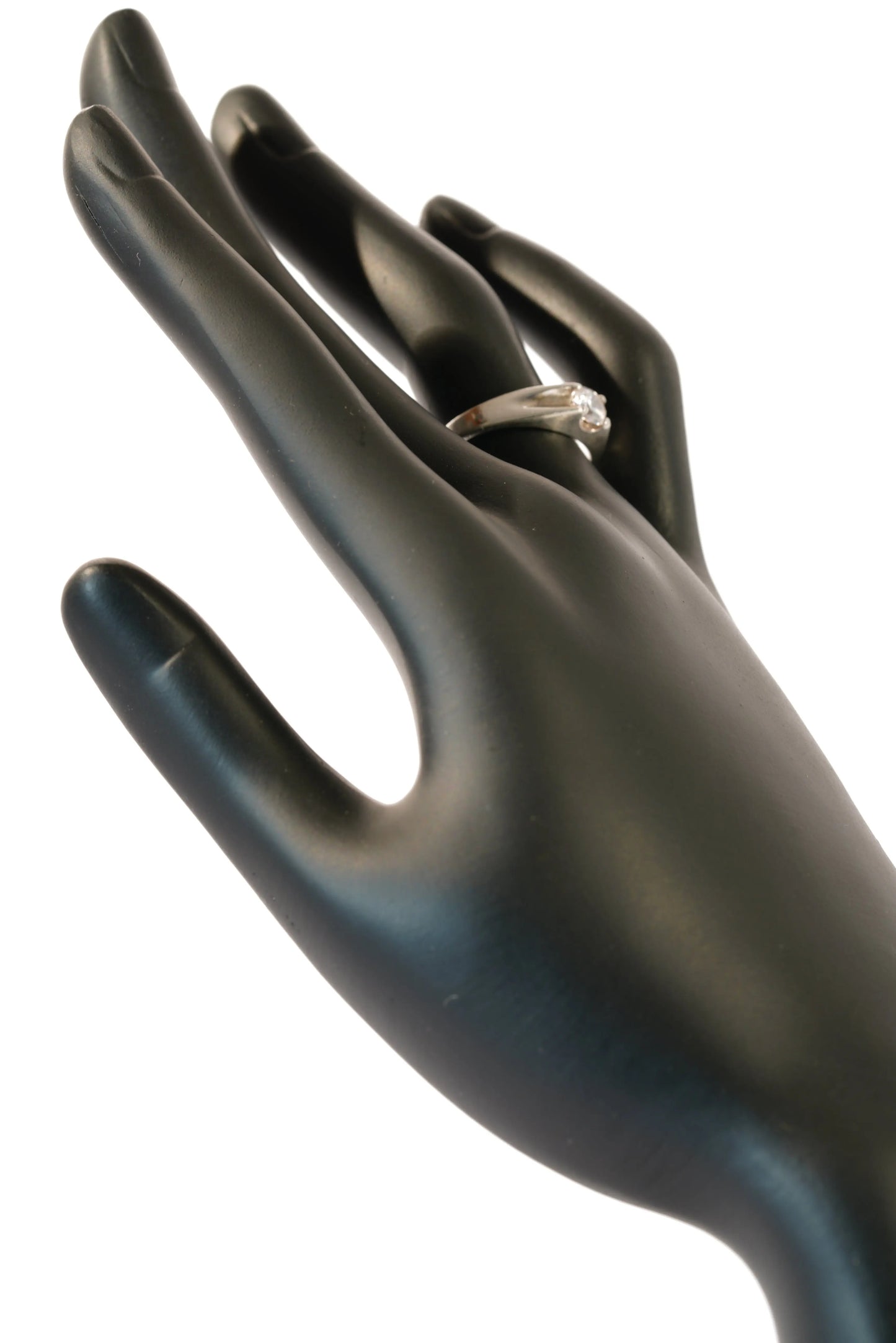 Solitaire en Argent avec pierre incrustée de Zirconium Ma boutique