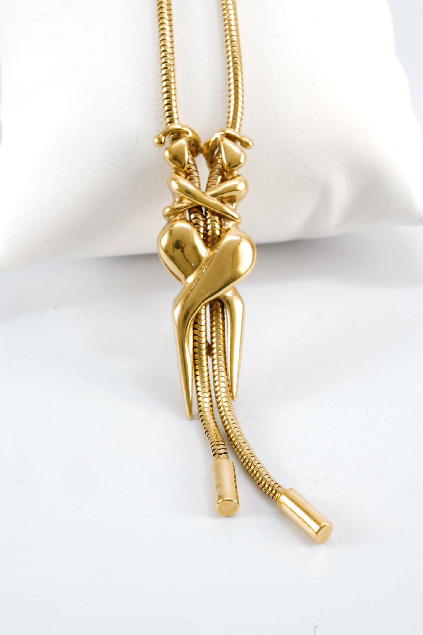 Collier en plaqué or JOURDAN avec motifs humains entrelacés Ma boutique