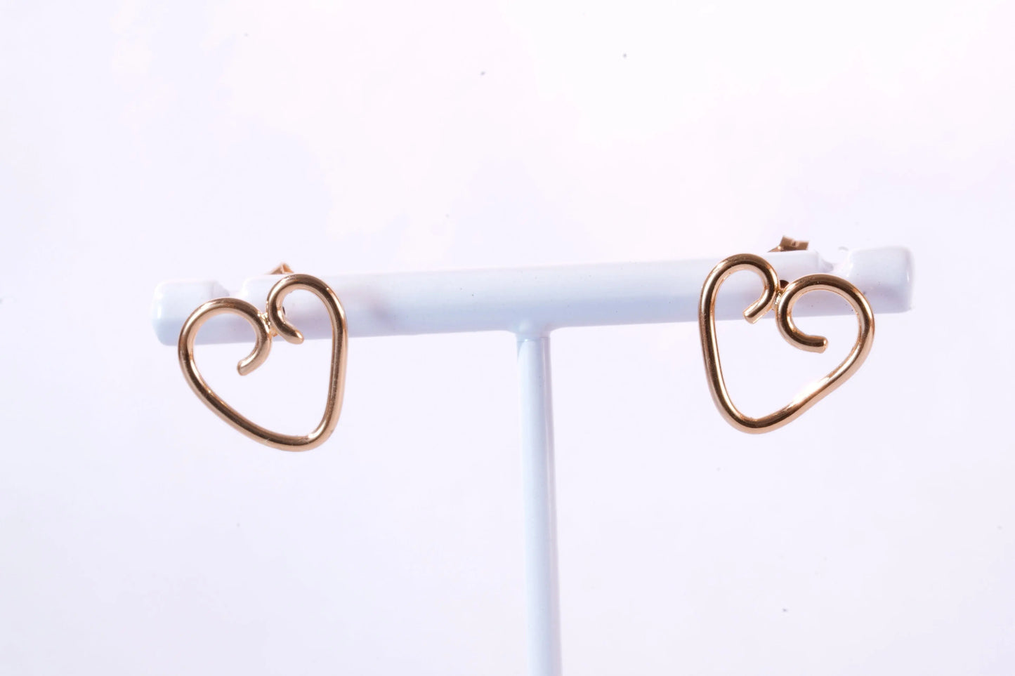 Boucles d'Oreilles forme cœur en Plaqué Or Ma boutique