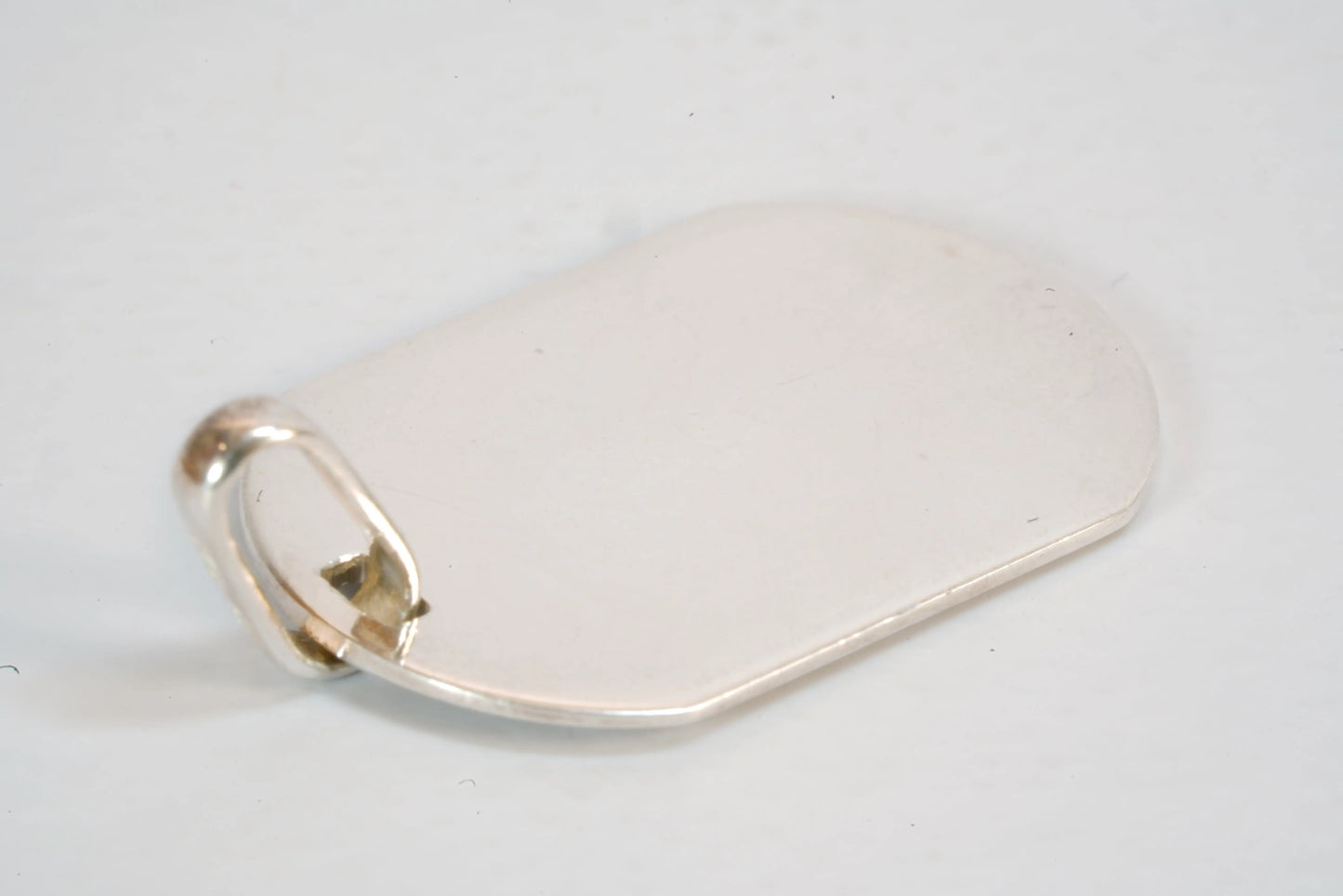 Pendentif plaque prête à graver en Argent Ma boutique