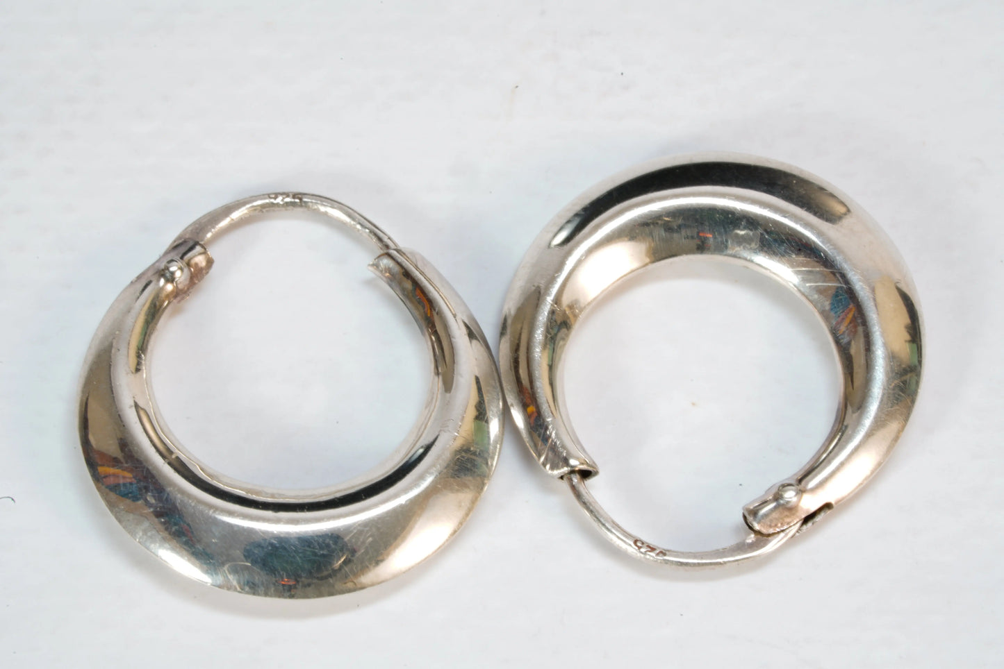 Boucles d'oreilles créoles larges en Argent Ma boutique