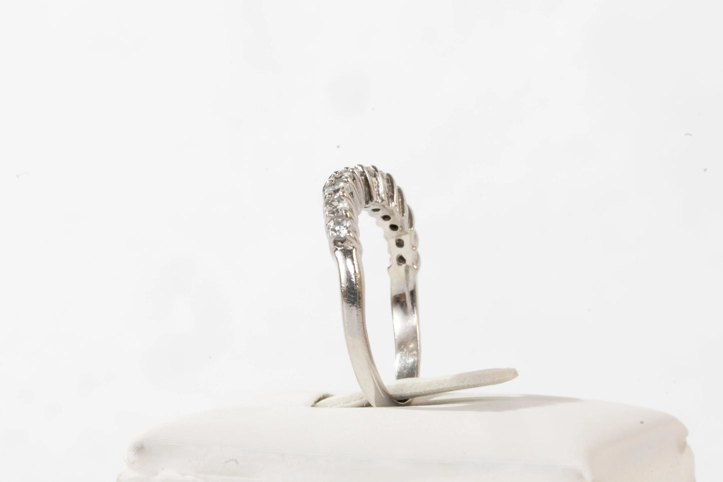 Bague en Argent forme ondulée avec pierres de Zirconium Ma boutique