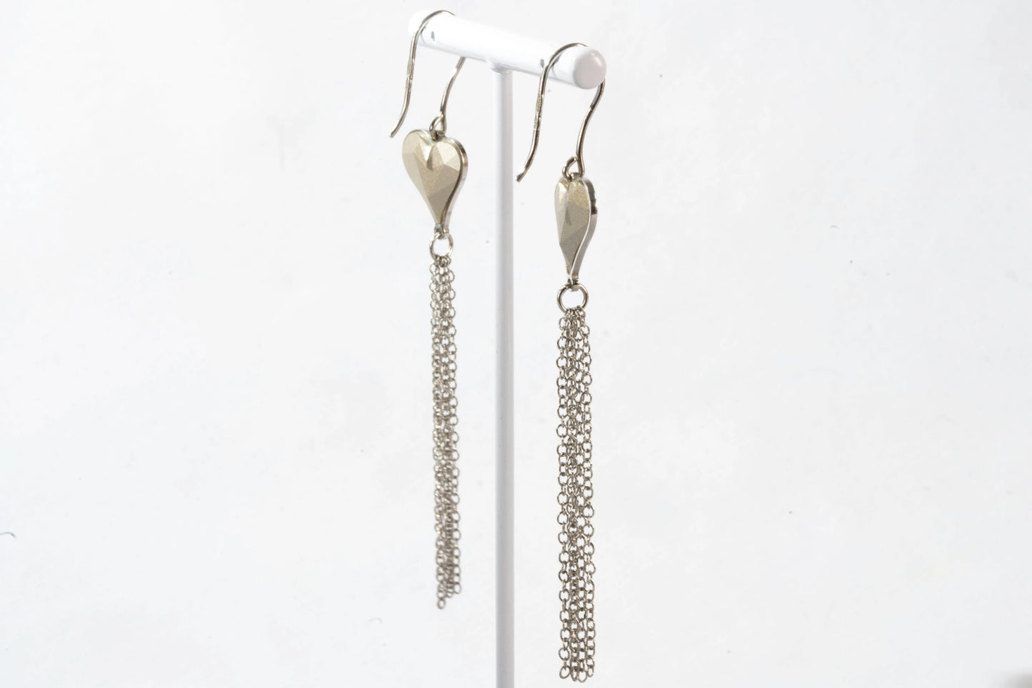 Boucles d'oreilles en Argent avec coeur et multi fils Ma boutique
