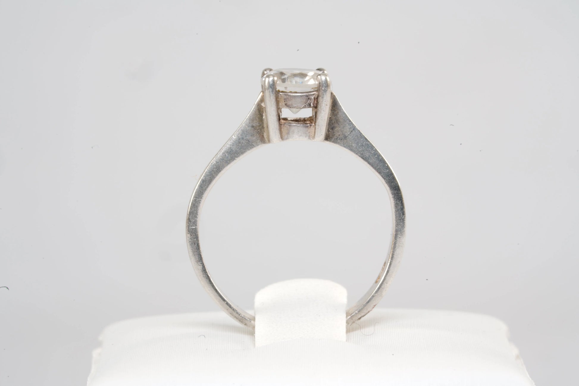 Solitaire ajustable en Argent avec pierre de Zirconium Ma boutique