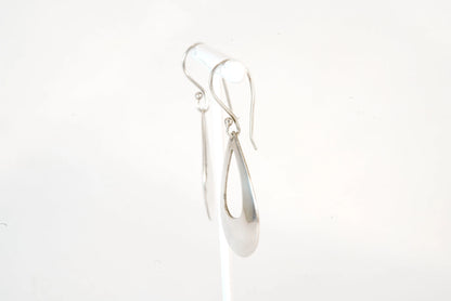 Boucles d'oreilles plates en Argent forme ovale anneau large Ma boutique