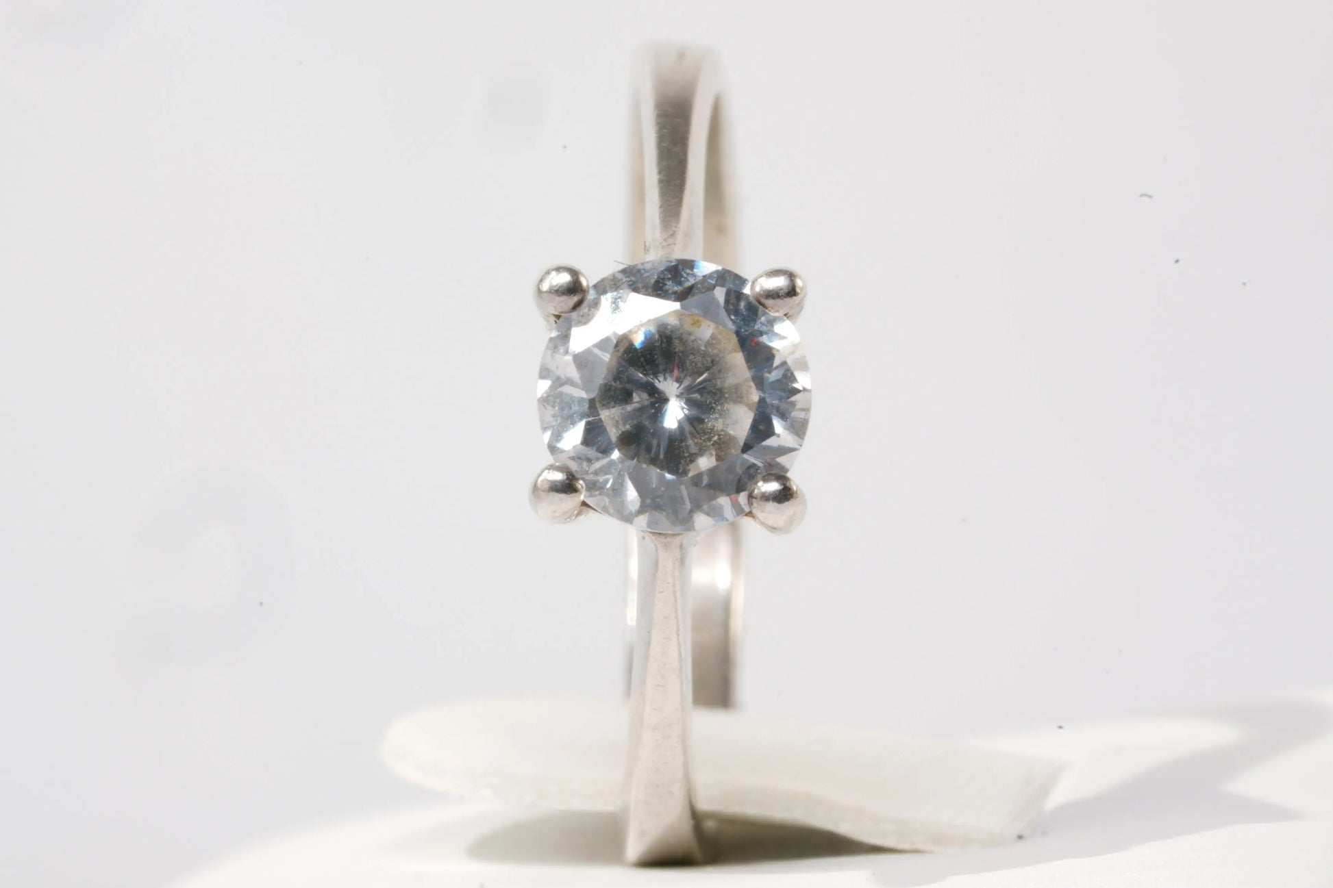 Solitaire ajustable en Argent avec pierre de Zirconium Ma boutique