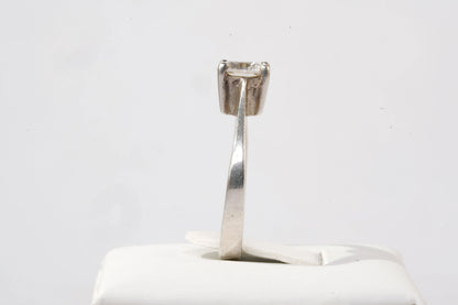 Solitaire ajustable en Argent avec pierre de Zirconium Ma boutique