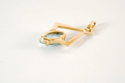 Pendentif Plaqué Or er pierre Topaze Ma boutique