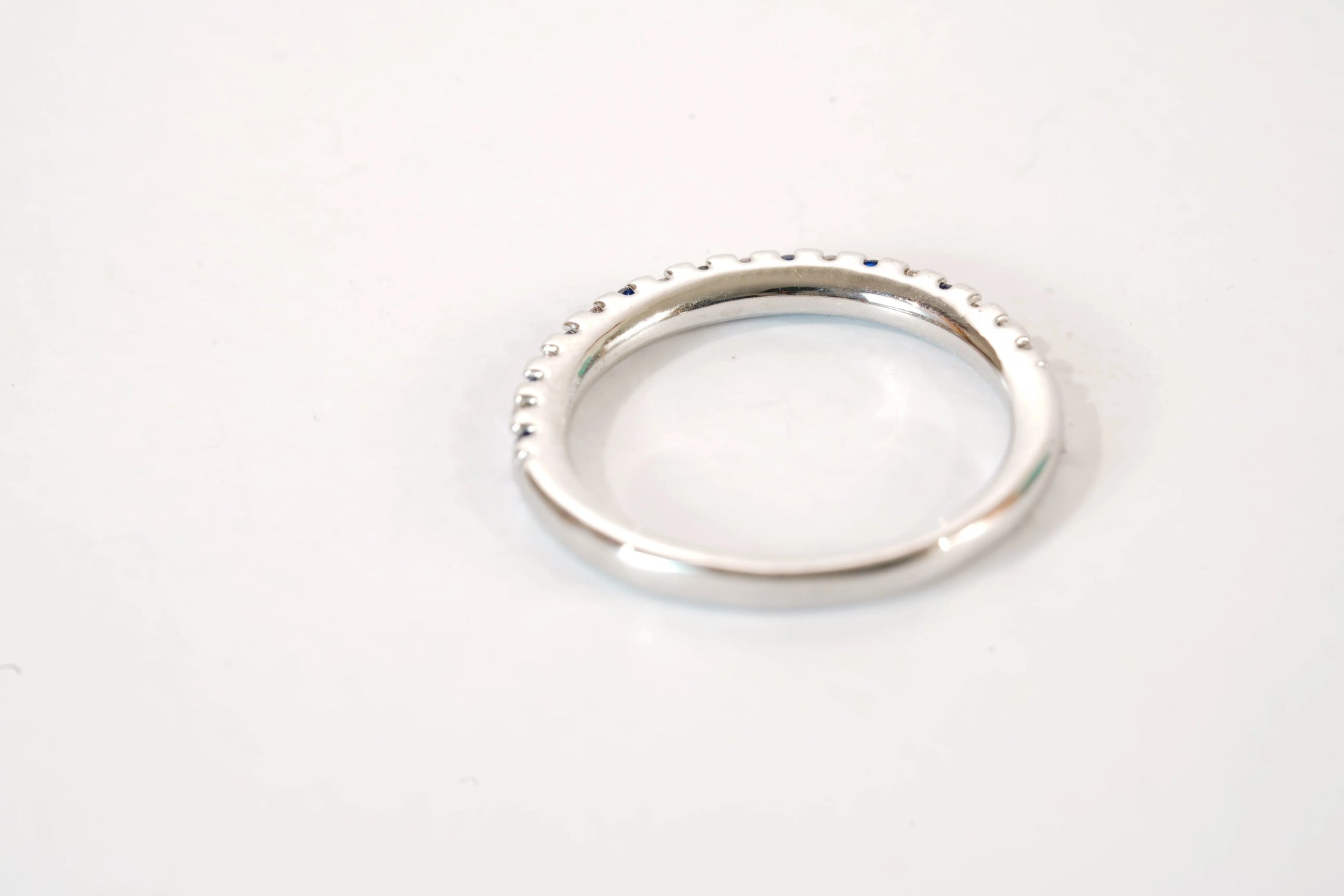 Alliance en Argent avec Pierres Bleues et Zirconium Ma boutique