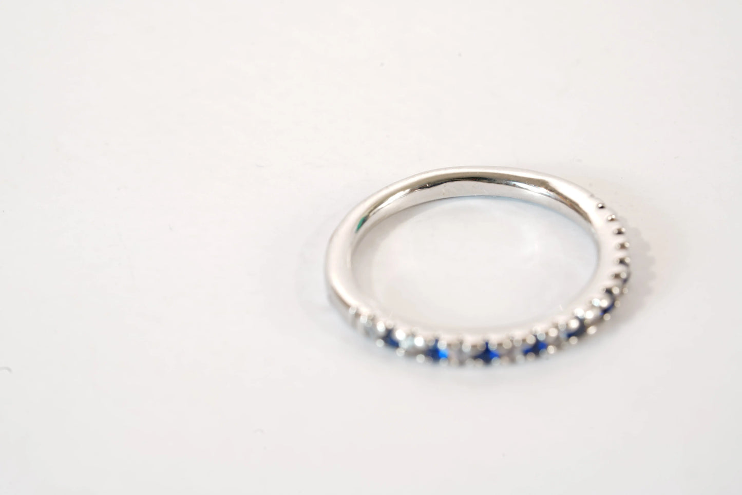 Alliance en Argent avec Pierres Bleues et Zirconium Ma boutique