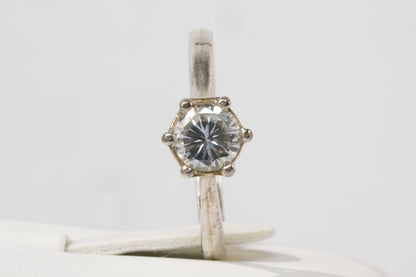 Solitaire Argent avec pierre de Zirconium Ma boutique