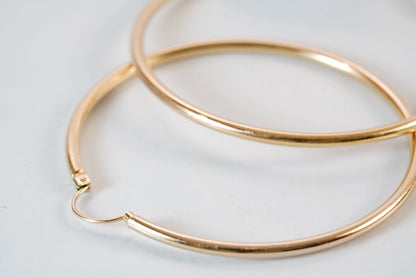 Grandes boucles d'oreilles Créoles en Plaqué Or Ma boutique