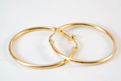 Boucles d'oreilles Créoles en Plaque Or Ma boutique