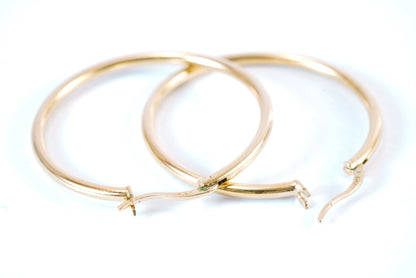 Boucles d'oreilles Créoles en Plaque Or Ma boutique