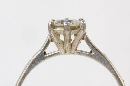 Solitaire en Argent et pierre de Zirconium Ma boutique