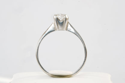 Solitaire en Argent avec pierre de Zirconium Ma boutique
