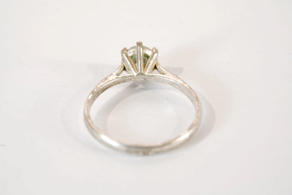 Solitaire en Argent et pierre de Zirconium Ma boutique
