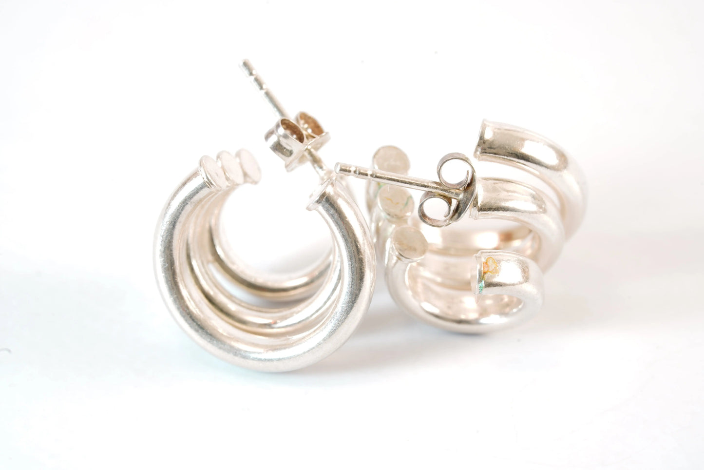 Boucles d'oreilles en Argent forme de 3 anneaux Ma boutique