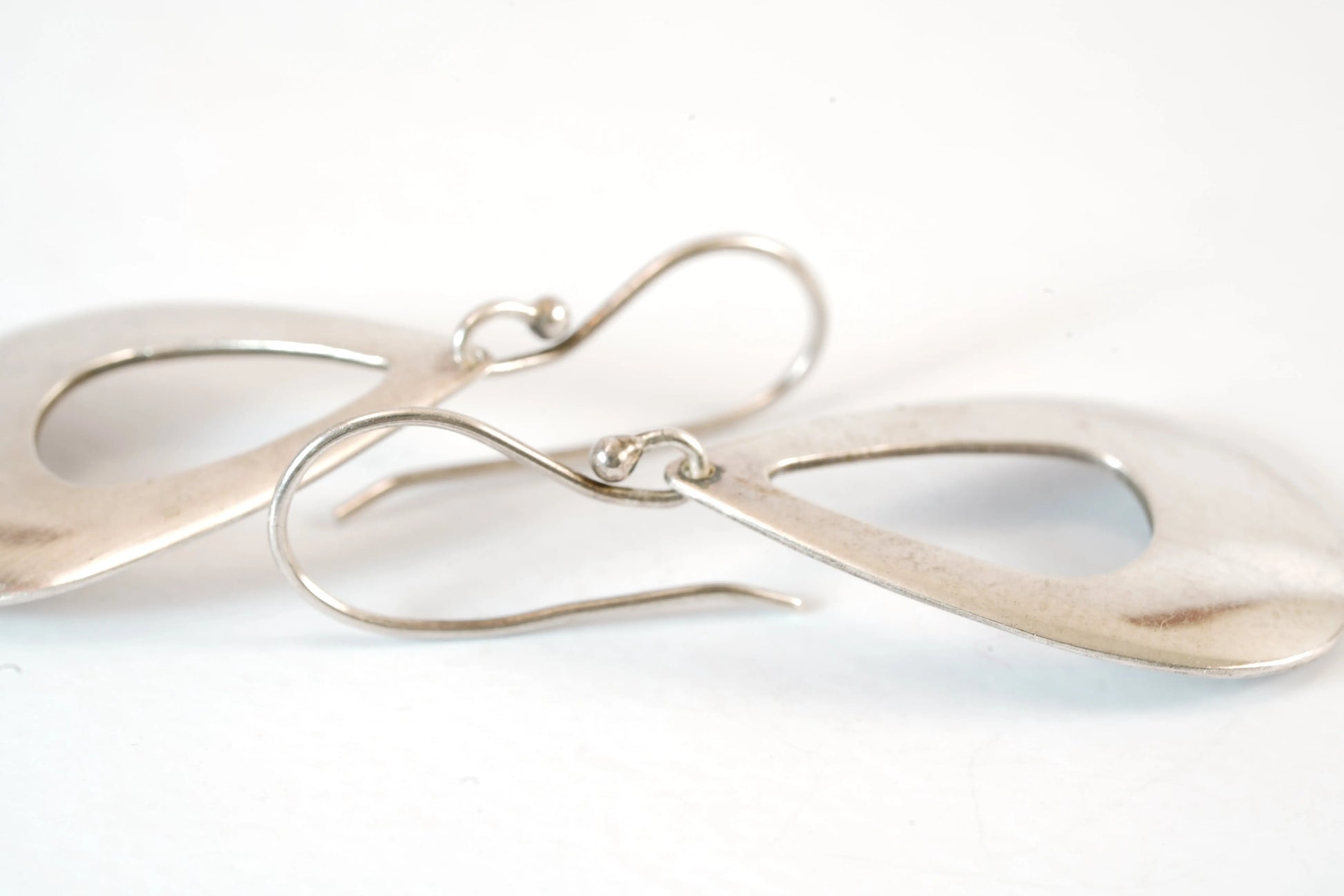 Boucles d'oreilles plates en Argent forme ovale anneau large Ma boutique
