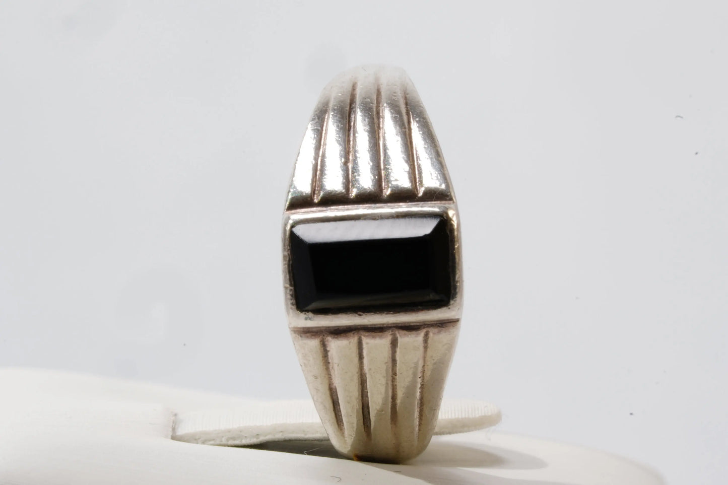Chevalière en Argent avec pierre Onyx Ma boutique