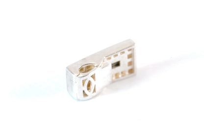 Pendentif rectangulaire avec pierre de nacre entourée de fines pierres de Zirconium Ma boutique
