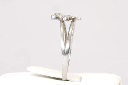 Bague fine en Argent pierre de Zirconium avec motifs papillon Ma boutique
