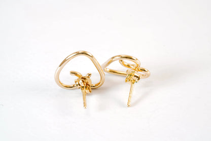 Boucles d'Oreilles forme cœur en Plaqué Or Ma boutique