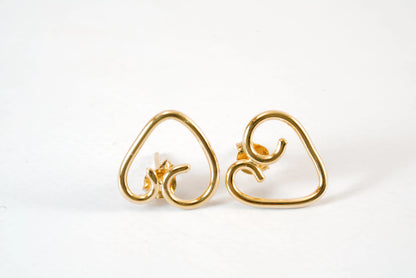 Boucles d'Oreilles forme cœur en Plaqué Or Ma boutique