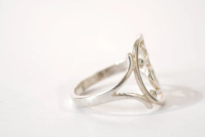 Bague ronde en Argent avec symboles Ma boutique