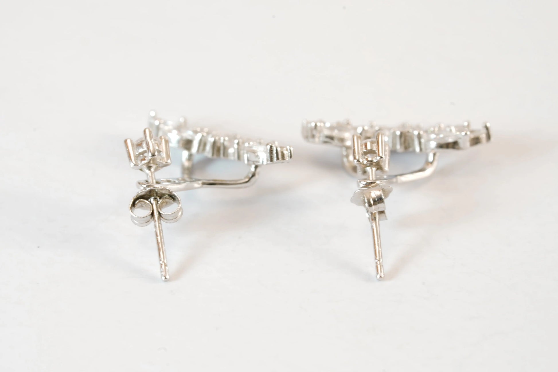 Boucles d'oreilles doubles en Argent avec pierres Zirconium Ma boutique