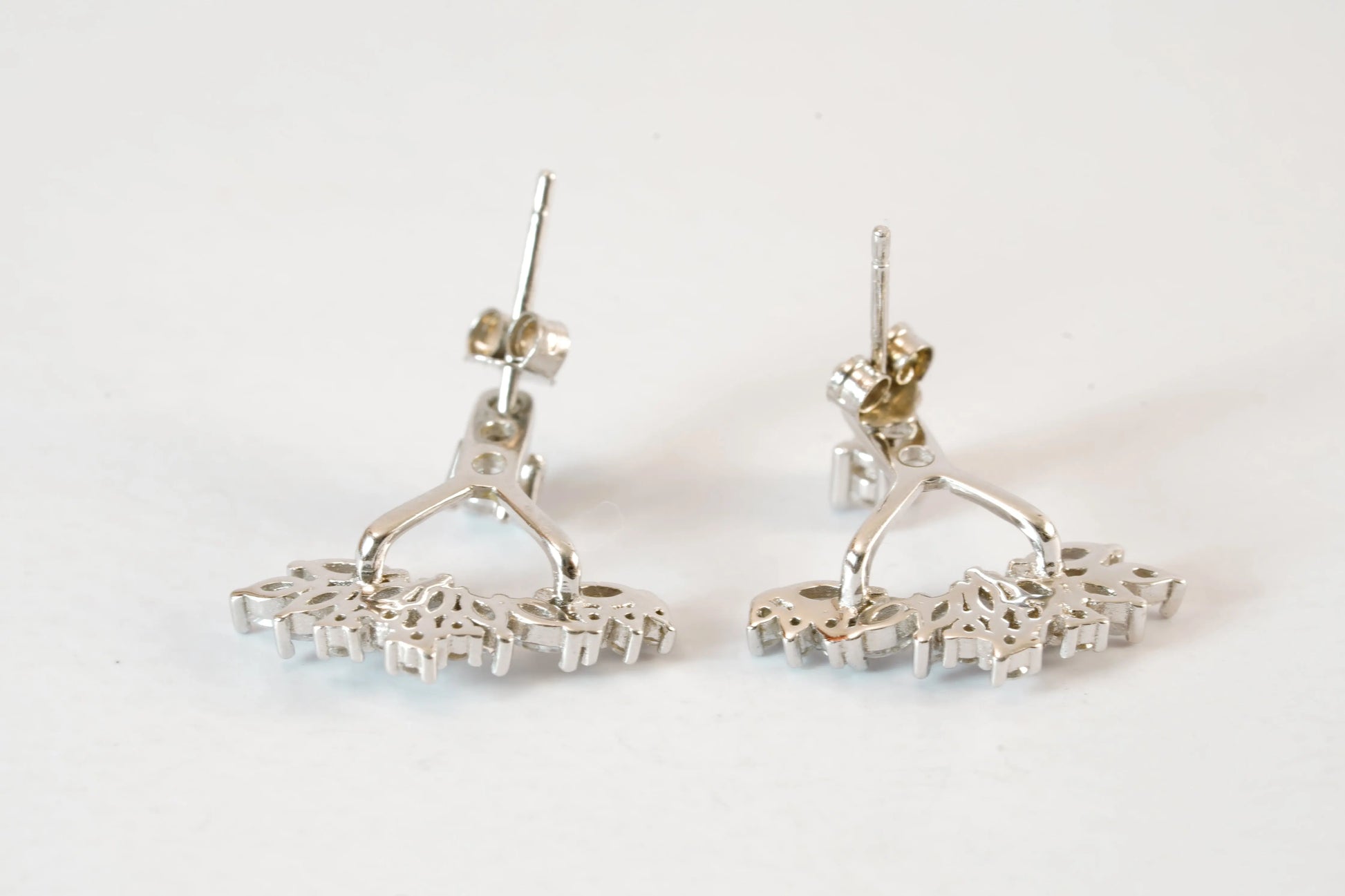 Boucles d'oreilles doubles en Argent avec pierres Zirconium Ma boutique