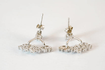 Boucles d'oreilles doubles en Argent avec pierres Zirconium Ma boutique