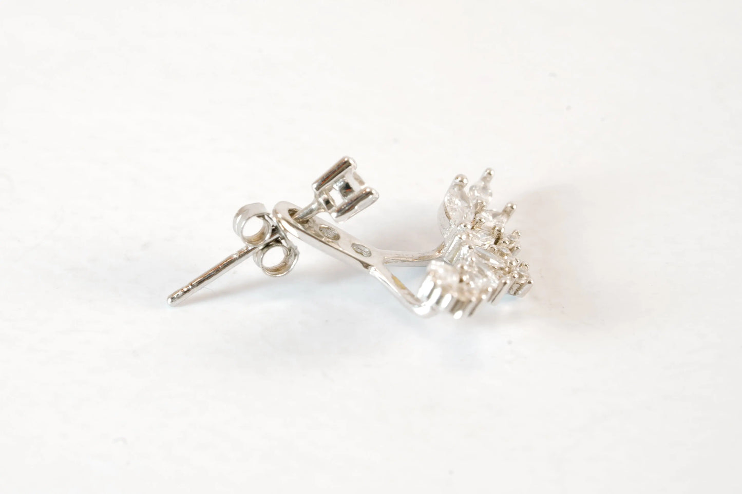 Boucles d'oreilles doubles en Argent avec pierres Zirconium Ma boutique
