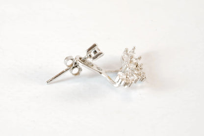 Boucles d'oreilles doubles en Argent avec pierres Zirconium Ma boutique