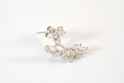 Boucles d'oreilles doubles en Argent avec pierres Zirconium Ma boutique