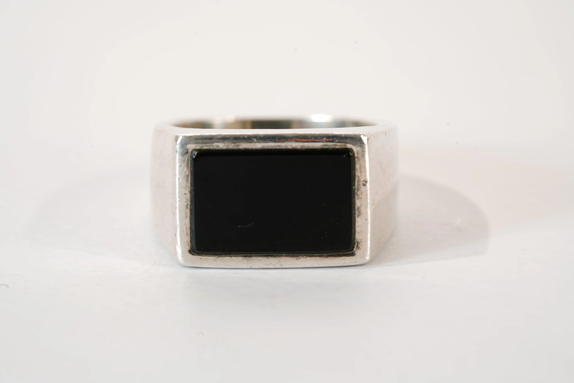 Chevalière en Argent avec pierre Onyx Ma boutique