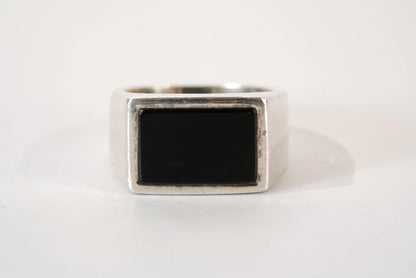 Chevalière en Argent avec pierre Onyx Ma boutique