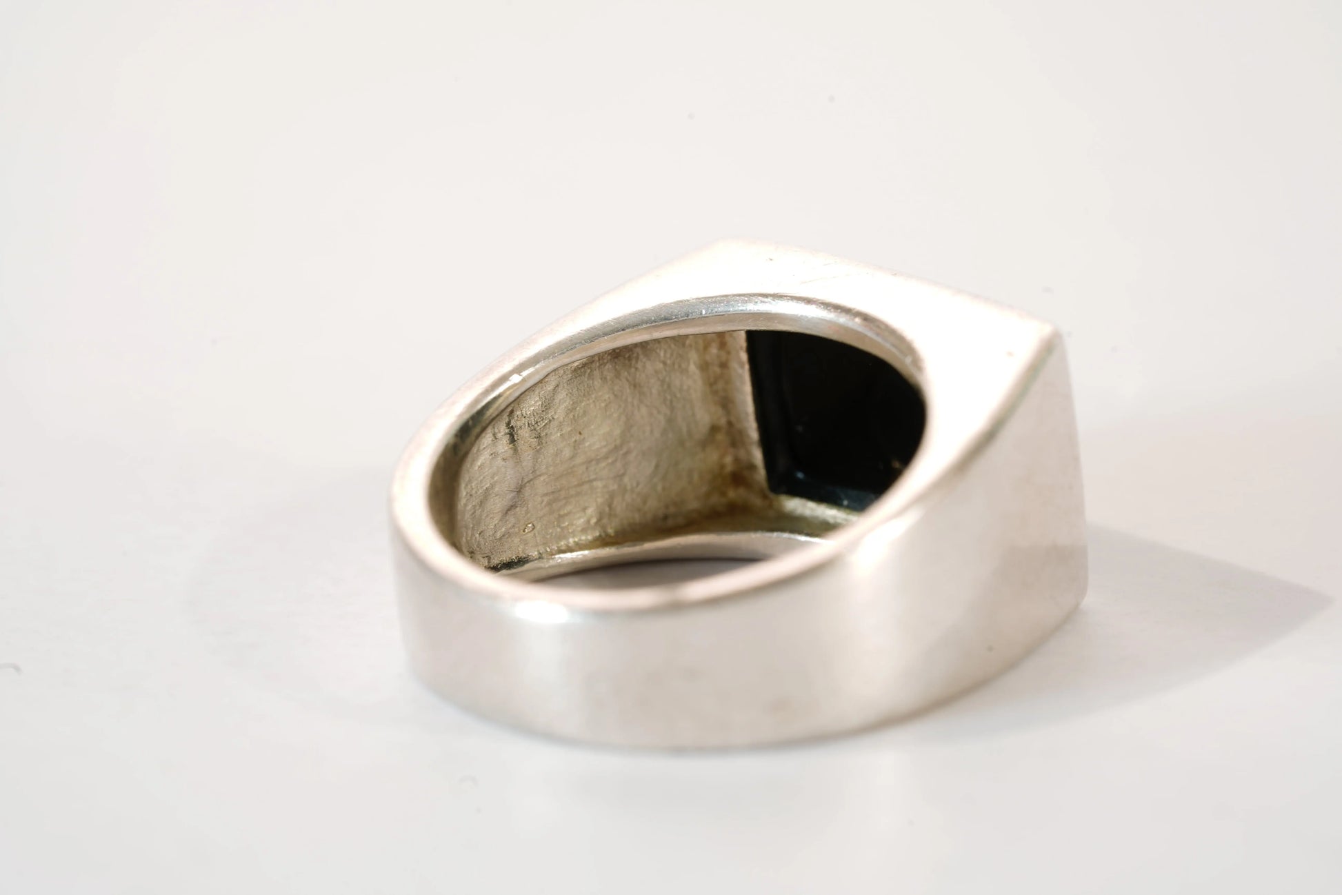 Chevalière en Argent avec pierre Onyx Ma boutique