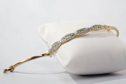 Bracelet en plaqué or avec pierres de Zirconium Ma boutique