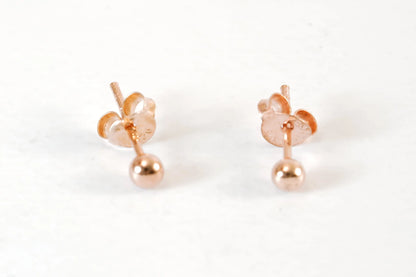 Petites Boucles d'oreilles perles en Argent Rosé Ma boutique