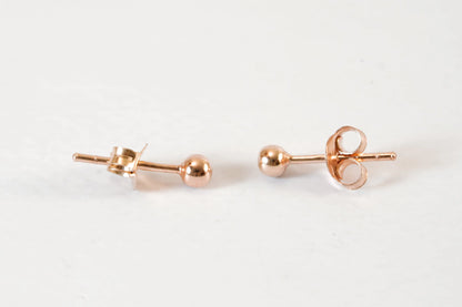Petites Boucles d'oreilles perles en Argent Rosé Ma boutique