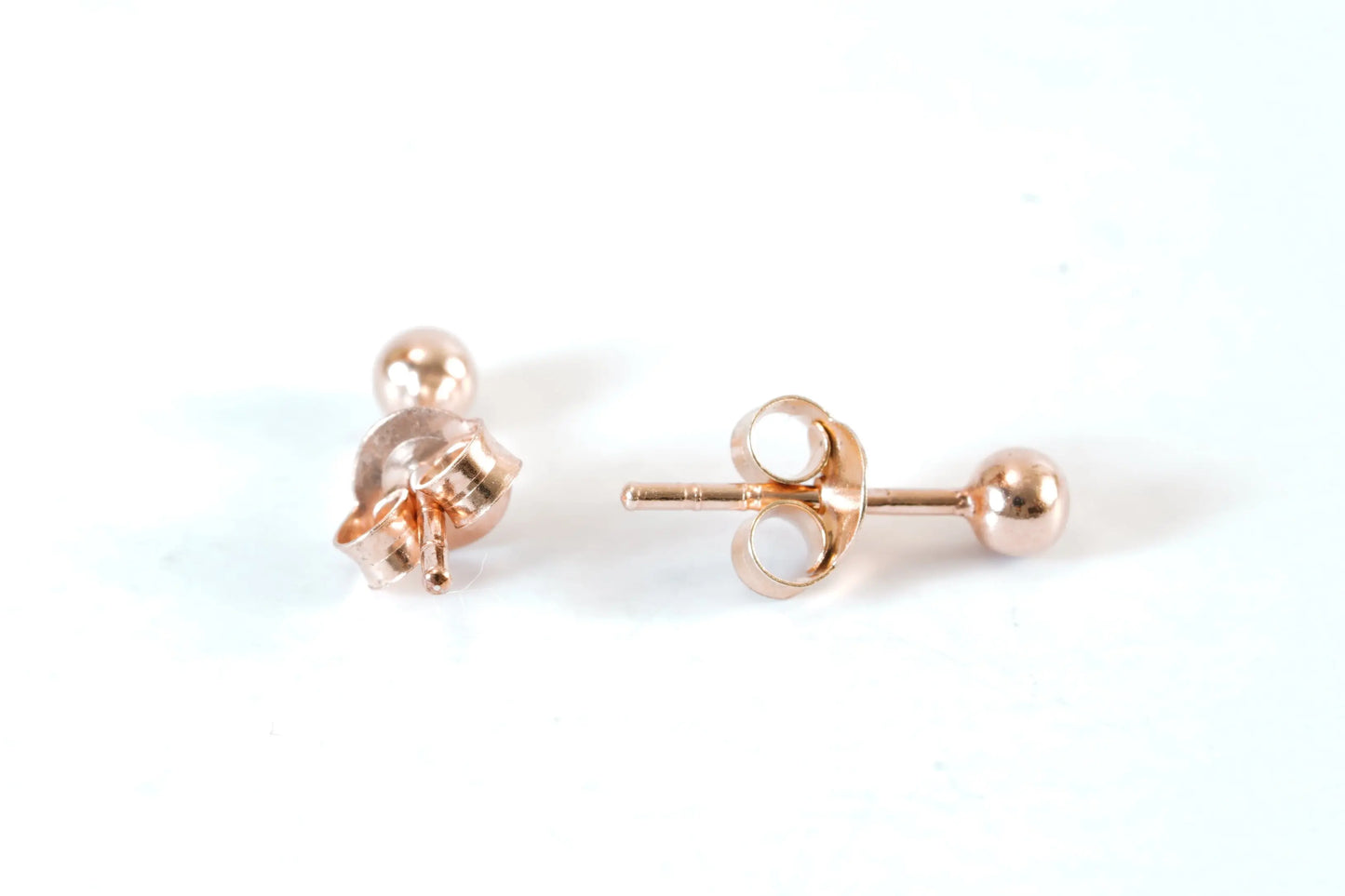 Petites Boucles d'oreilles perles en Argent Rosé Ma boutique