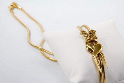 Collier en plaqué or JOURDAN avec motifs humains entrelacés Ma boutique