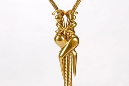 Collier en plaqué or JOURDAN avec motifs humains entrelacés Ma boutique