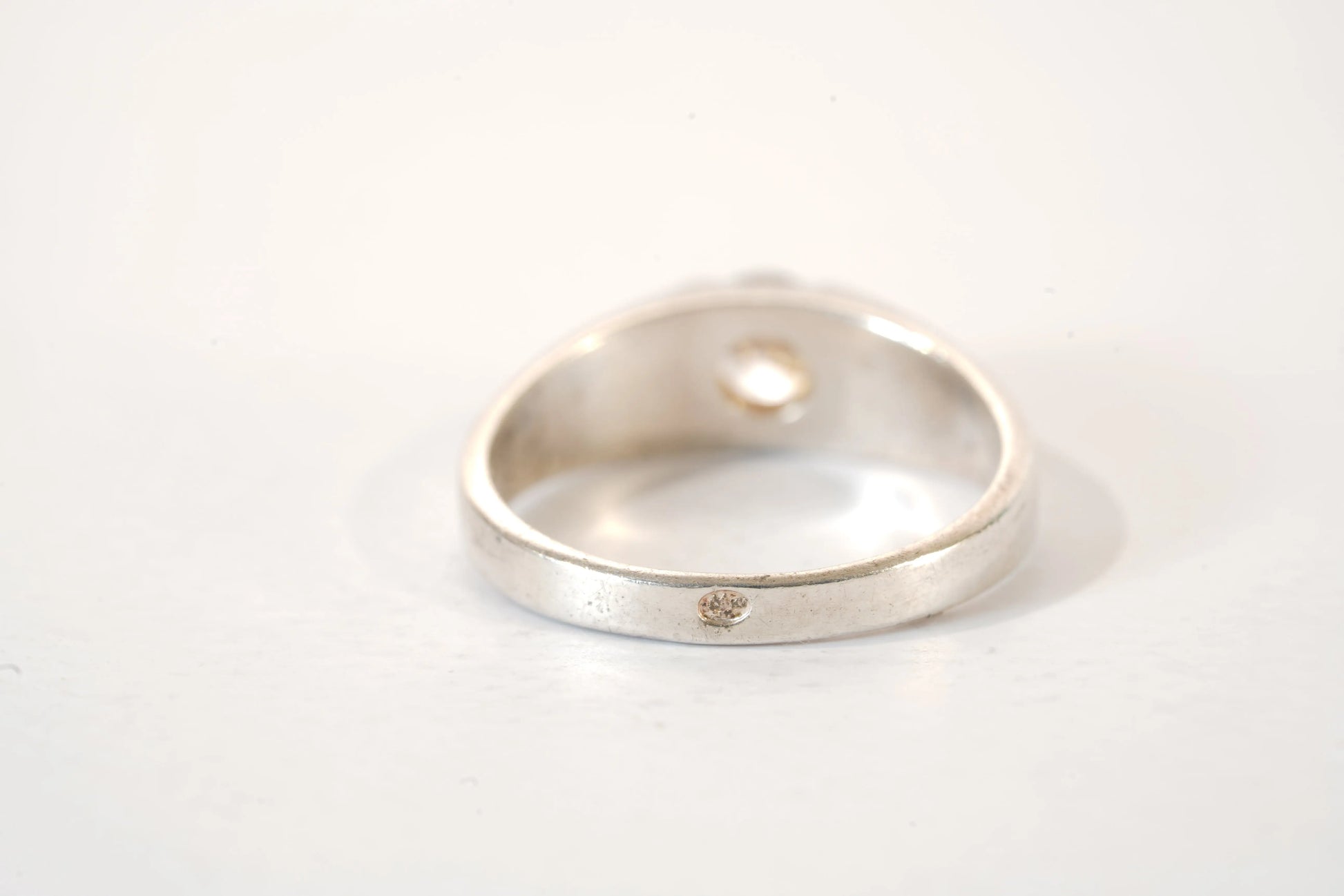 Solitaire en Argent avec pierre incrustée de Zirconium Ma boutique