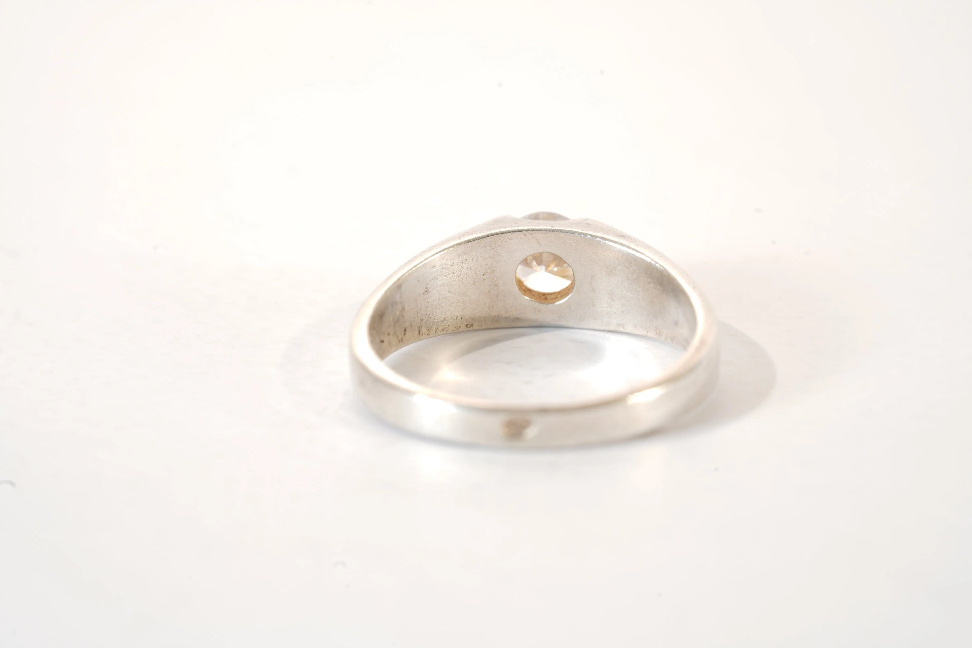 Solitaire en Argent avec pierre incrustée de Zirconium Ma boutique