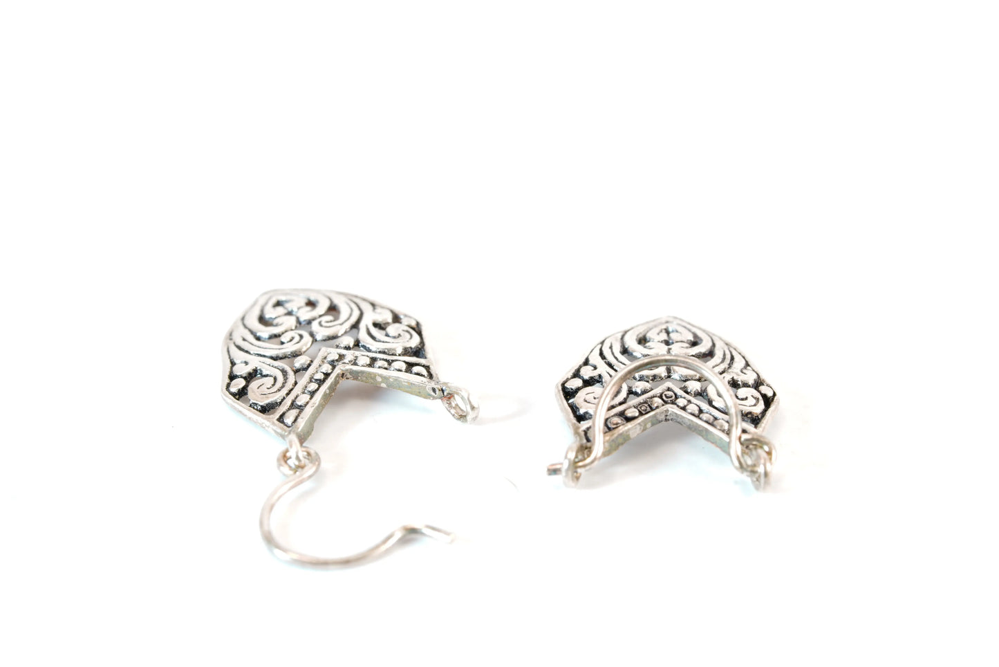 Boucles d'oreilles en Argent avec motifs découpés Ma boutique