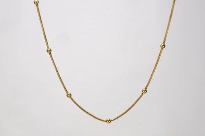 Collier Plaqué Or maille serpent boules Ma boutique